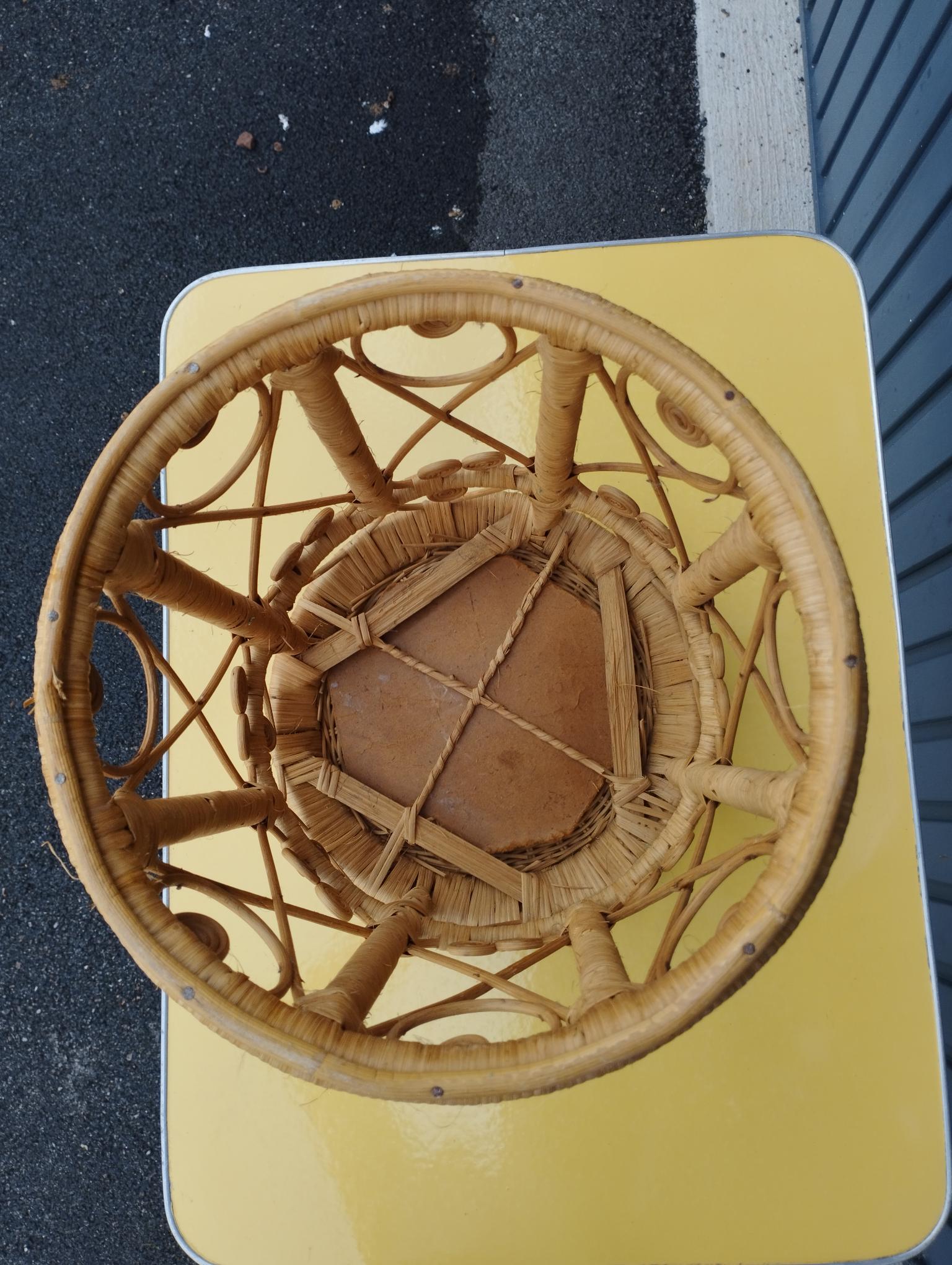 Peacok vintage bohemian chic rattan stool
