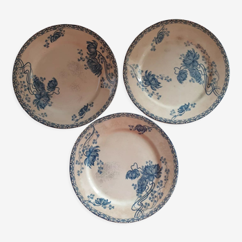 Trio iron earth dessert plates