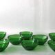 8 ramekins, translucent green tempered glass cups, vereco france shape