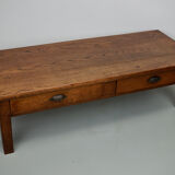 French xixth century farmhouse rustic oak coffee table