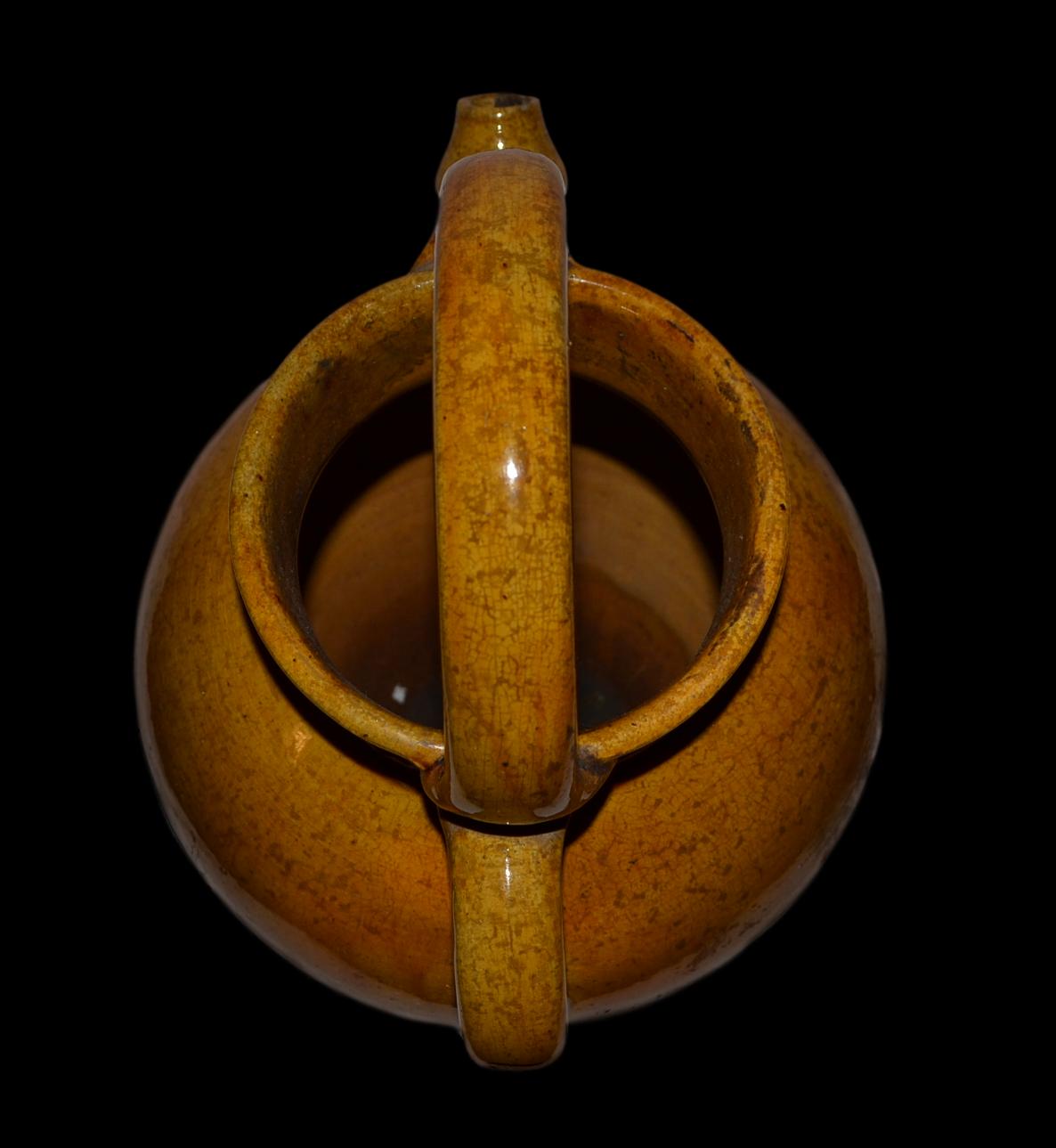 Gargoulette or pitcher in water in Earth enamelled Dieulefit 1930