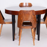 Extendable Art Deco Dining Table Designed by Jindřich Halabala, UP Závody, 1940s