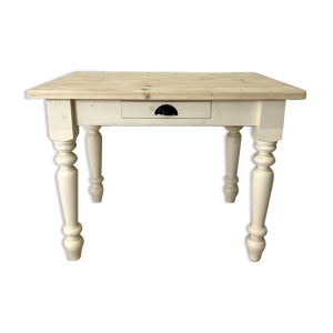 Table pieds beige, plateau
