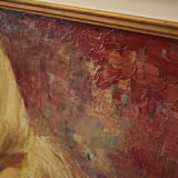 Portrait woman oil on canvas 1970