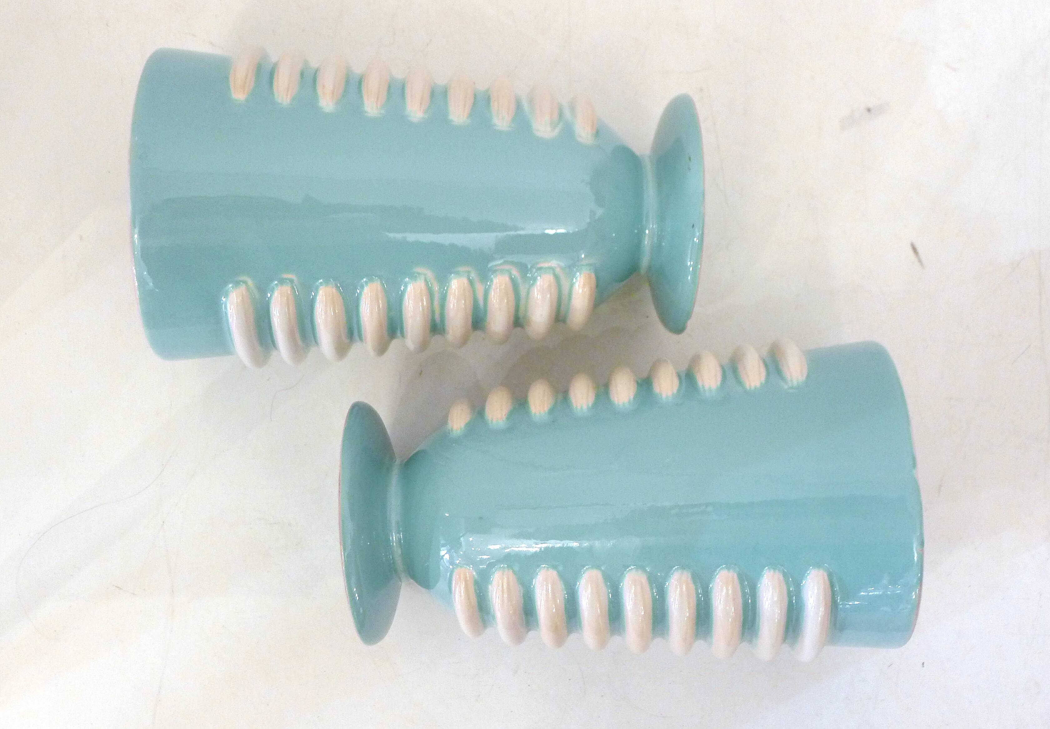 Paire de grands vases Art Déco 1940' Saint-Clément (H 25,5 cm)