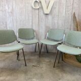 Series of 4 chairs by Giancarlo Piretti, Castelli 70
