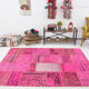 5x8 Pink Vintage Patchwork Rug 242x164Cm