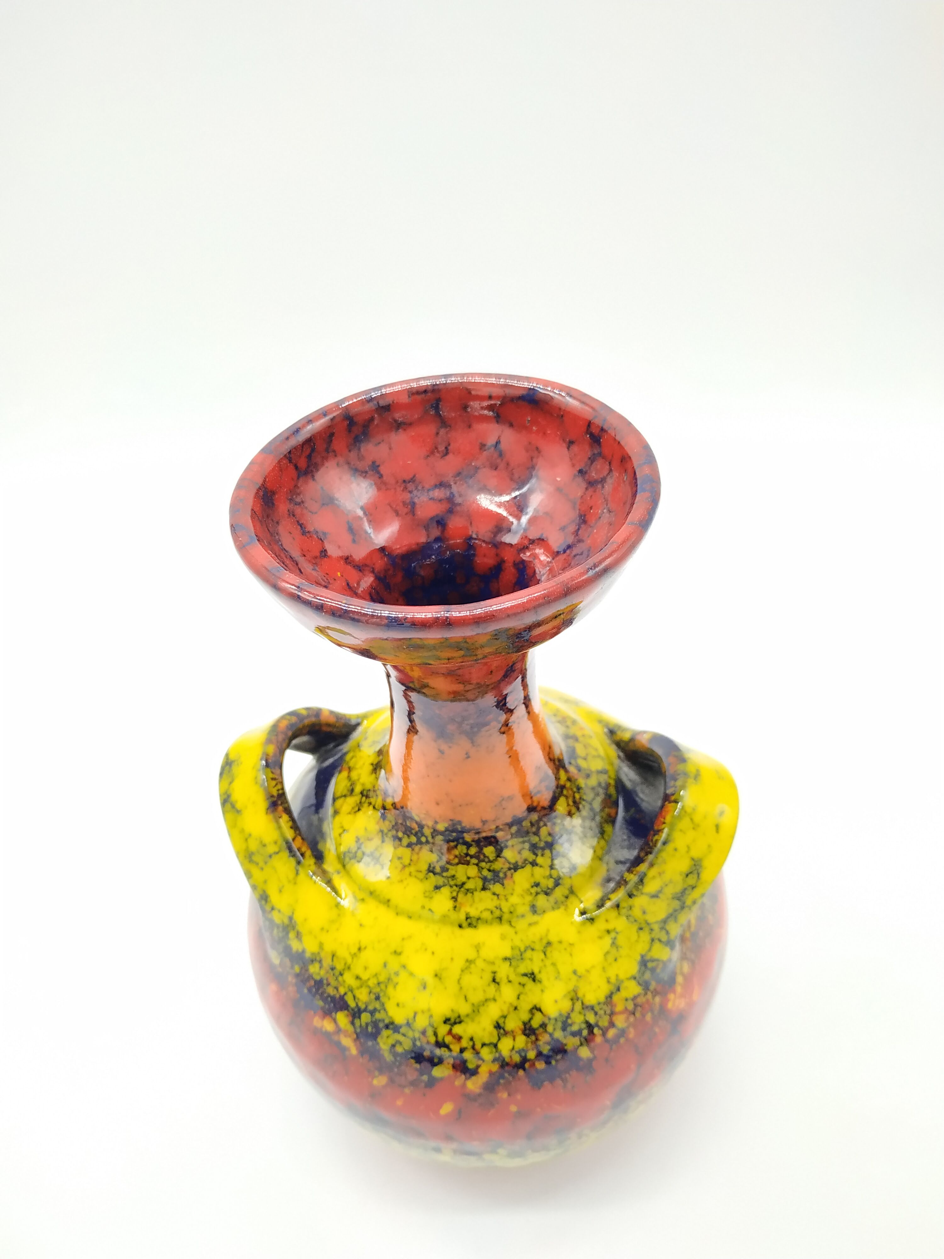 Vintage psychedelic tricolor vase