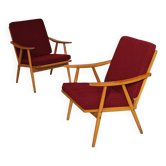 Pair of Boomerang armchairs Antonin Suman TON Thonet 1960