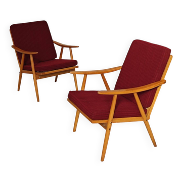 Pair of Boomerang armchairs Antonin Suman TON Thonet 1960