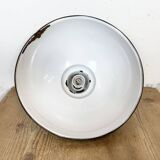 Industrial British Green Enamel Factory Pendant Lamp from Maxlume, 1960s