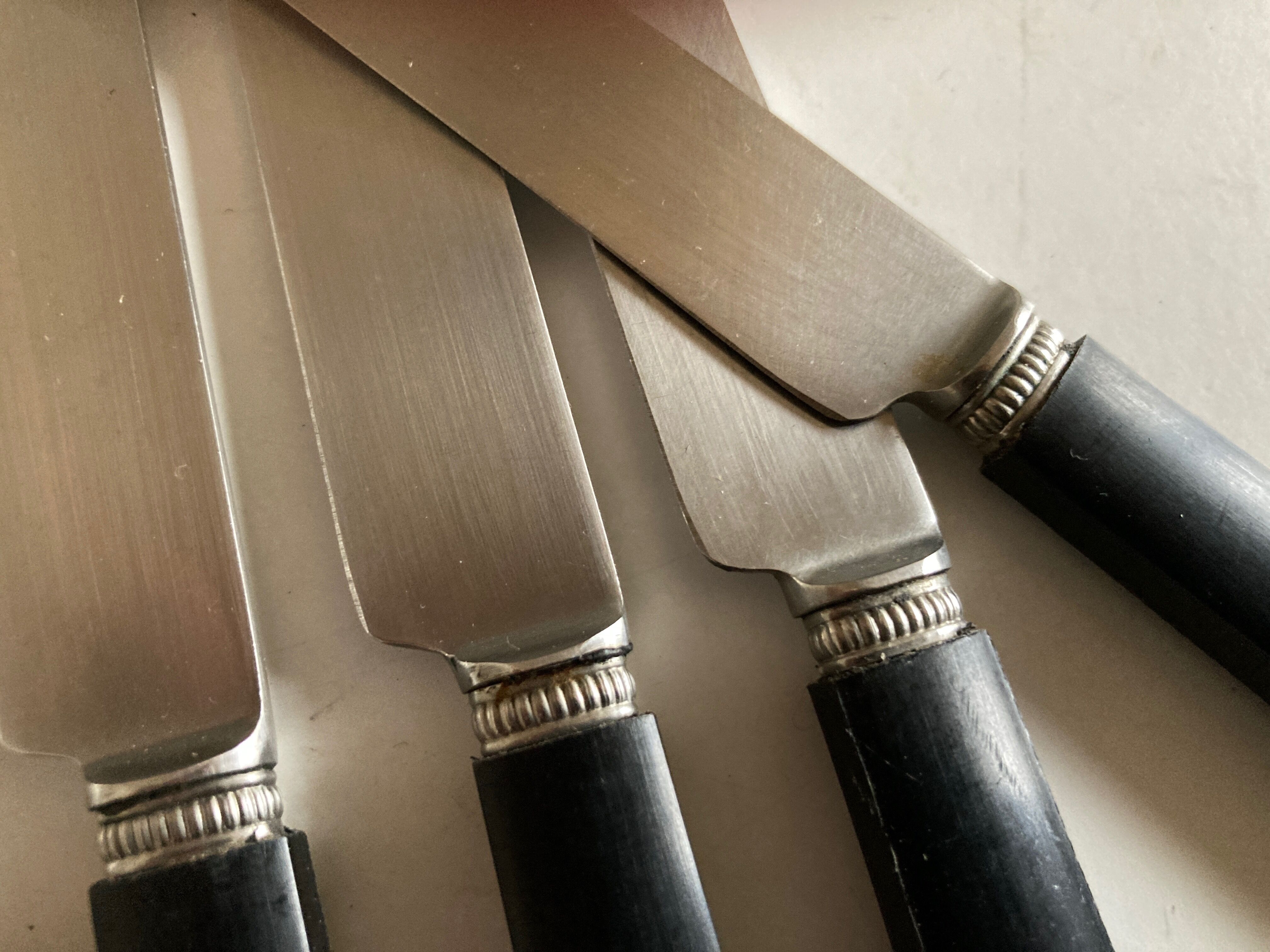 Set of 10 knives Cluny Vieux Paris 1920 black Bakelite handle