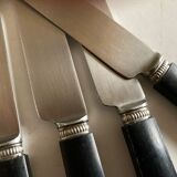 Set of 10 knives Cluny Vieux Paris 1920 black Bakelite handle
