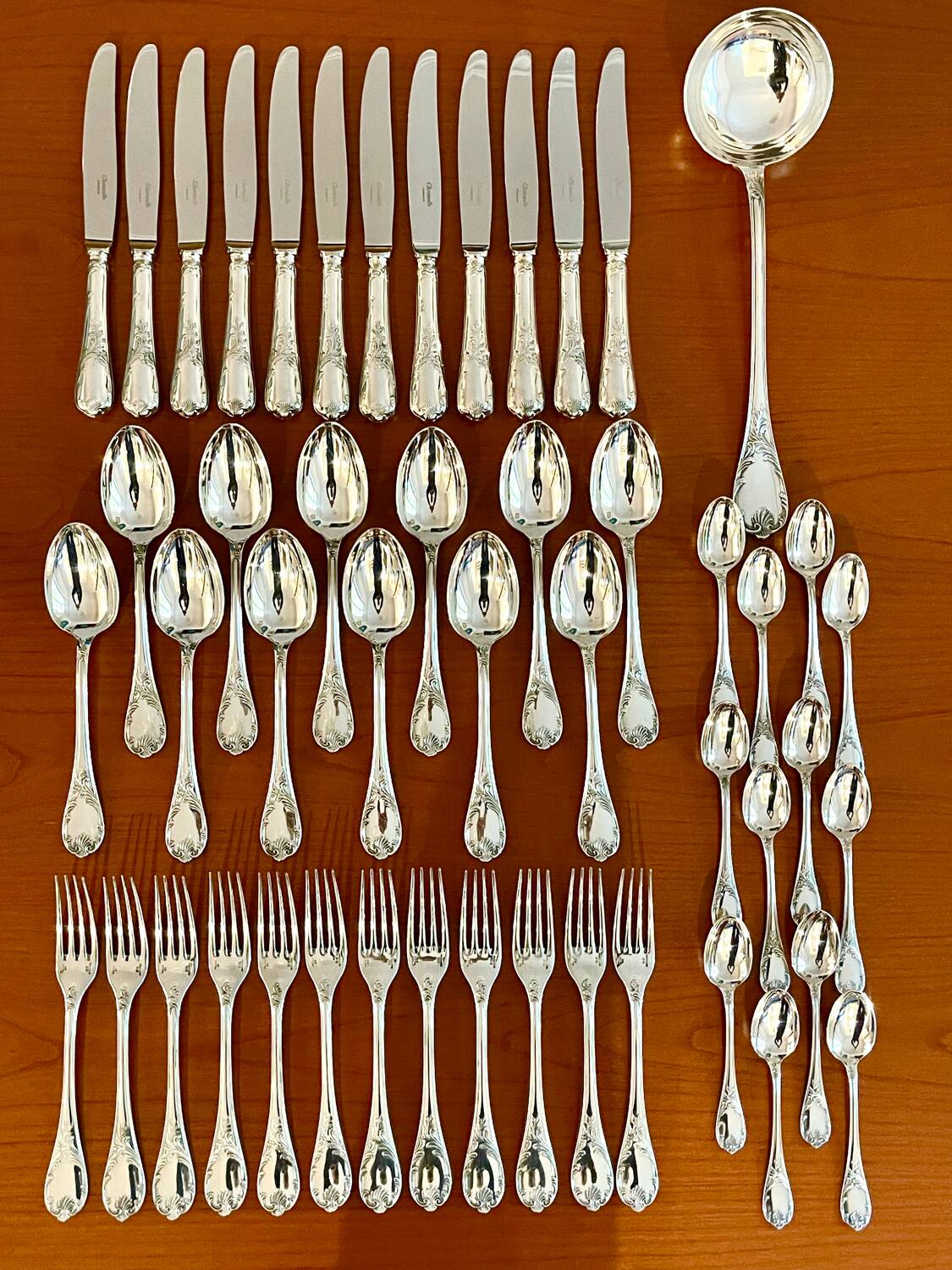 Christofle Marly cutlery set new condition 49 pieces