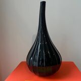 Salviati 2007 Glossy Black Signed Drop Vase 17 cm