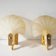 Pair of glass shell appliques