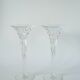 pair of large Swirl crystal candlesticks signed J&G Durand 1950