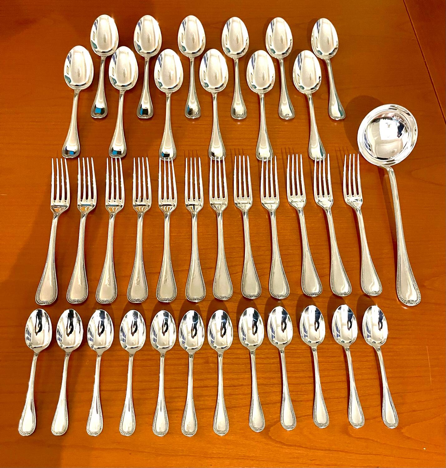 Christofle Malmaison cutlery set, new condition, 37 pieces