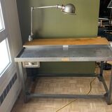 Modified industrial post office desk + Jieldé lamp