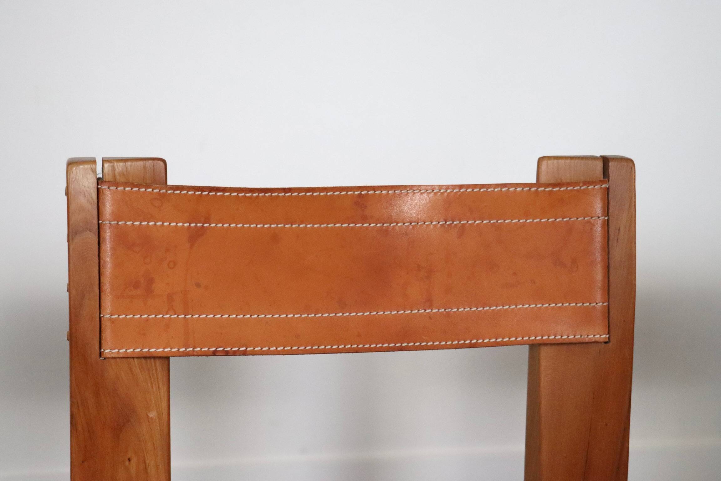 Set of 6 Pierre Chapo S11 Dining Chairs, France, 1960s