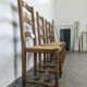 Set of 4 rush-seated chairs