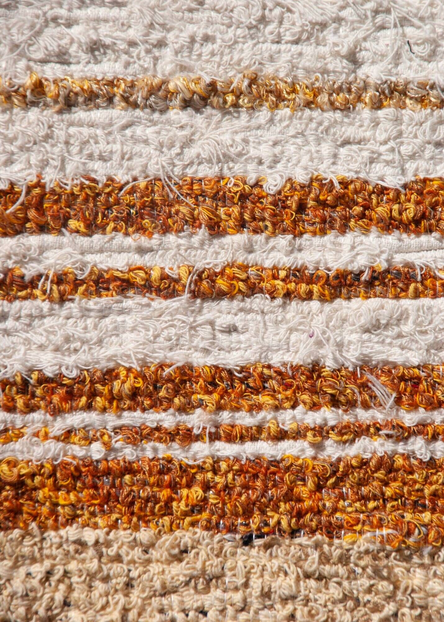 Tapis artisanal tissé main en coton recyclé - 40 x 60 cm