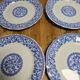Flat plates Gien with blue patterns in perfect condition.