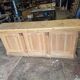 Bistro counter with a Hungarian point design.