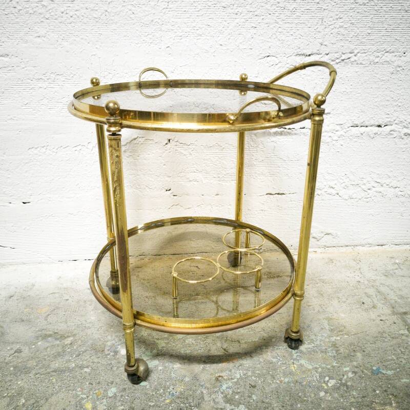 Brass bar cart
