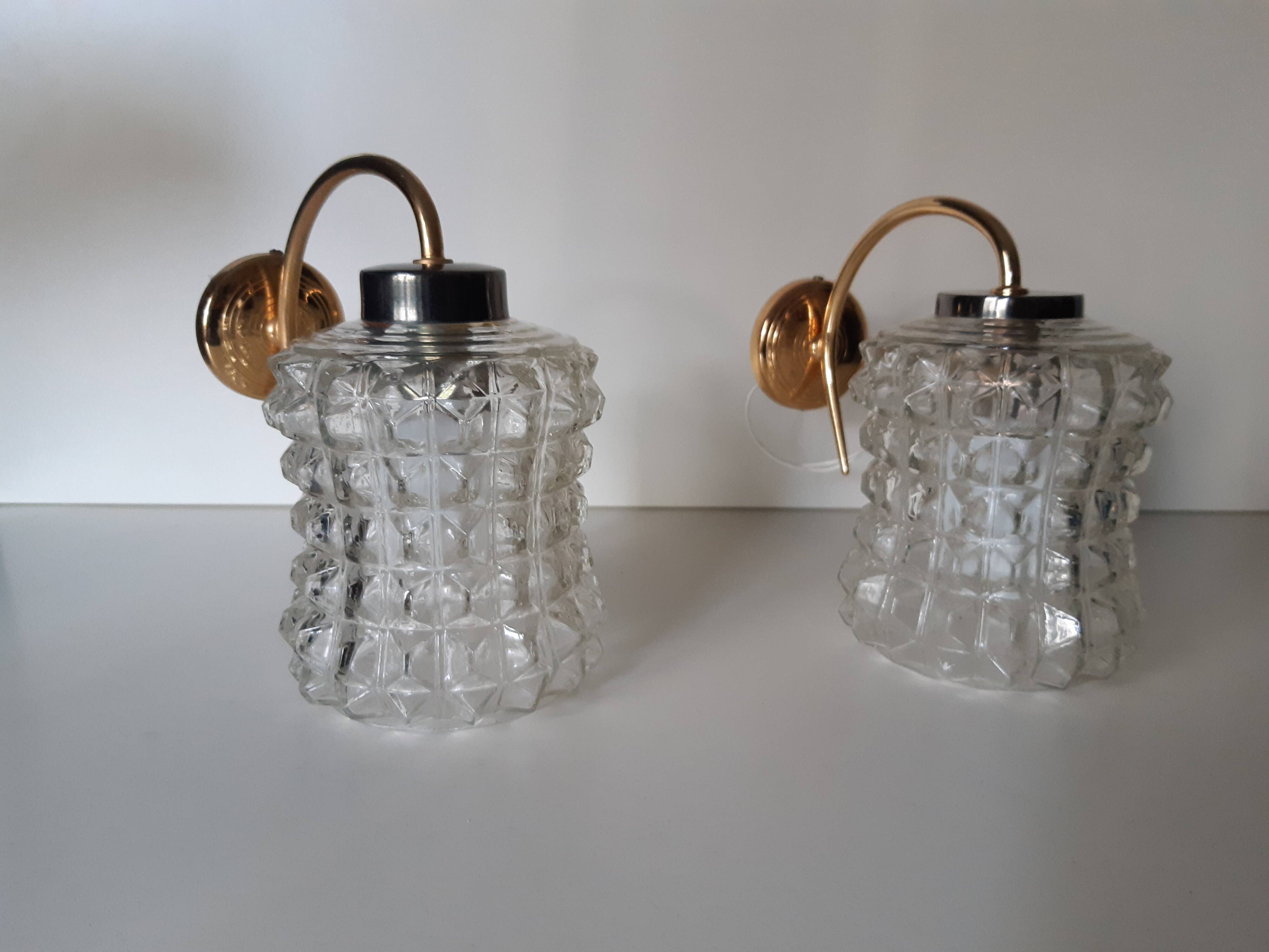 Paire d'appliques vintage