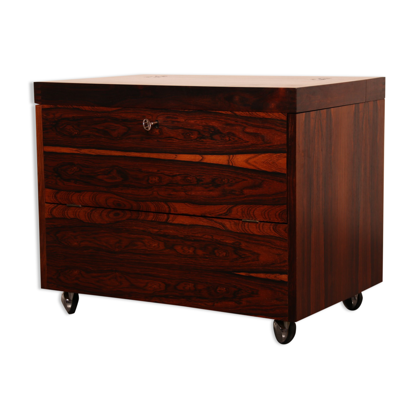 Cube bar in rio-rosewood  designed by Rolf Hesland  for Bruksbo Tegnekontor - Norway - 1960's