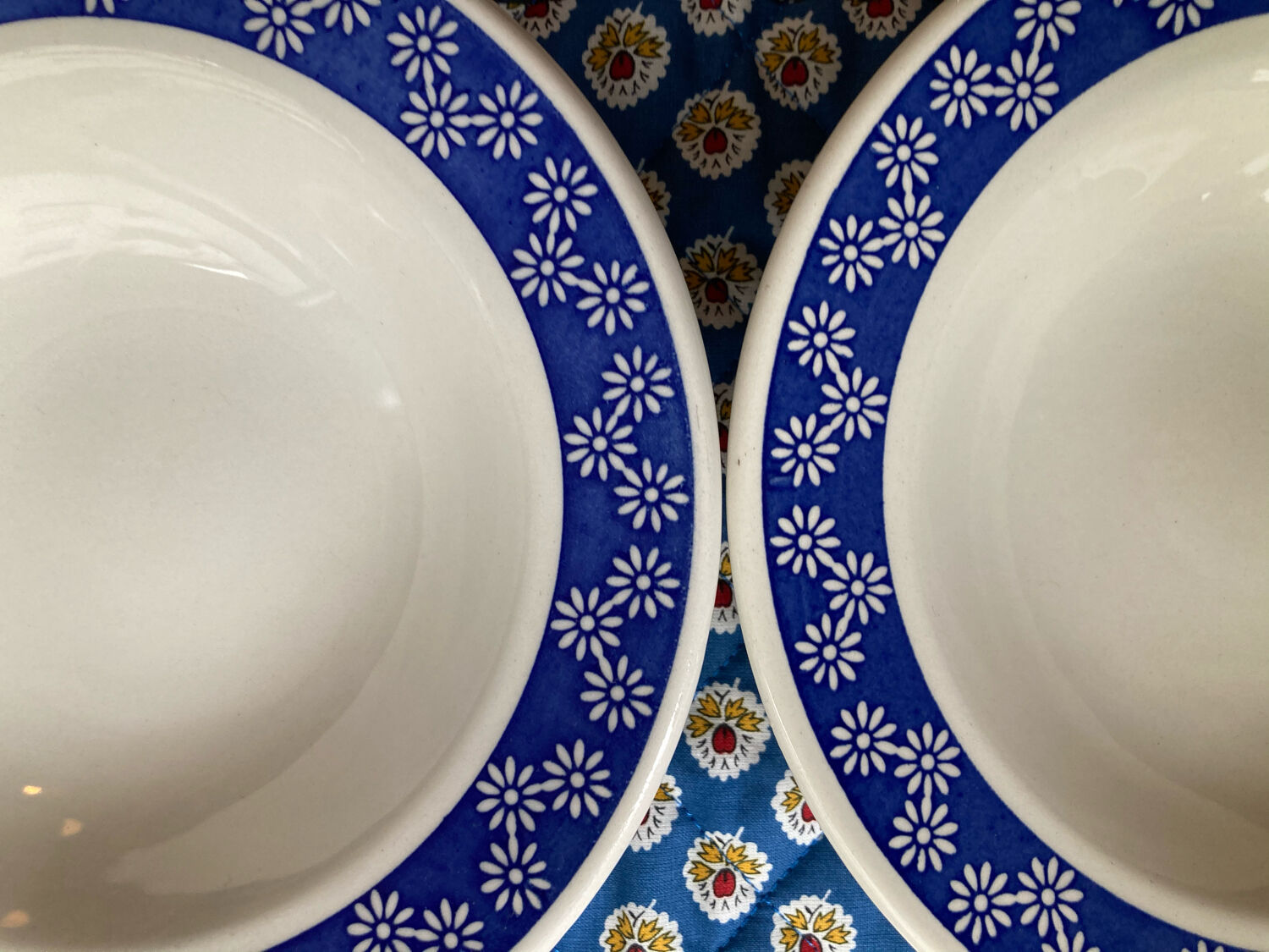 Two flower plates