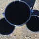 Vintage coffee table with 3 swivel trays - 80s