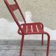 Set of 4 chairs old Tolix T1 metal stackable red vintage