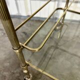 1970s gold rolling serving table