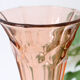 Large antique pink glass vase, molded glass, vintage French, authentic