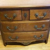 Louis XIV style chest of drawers in cherry, 4 drawers. Perfect condition.