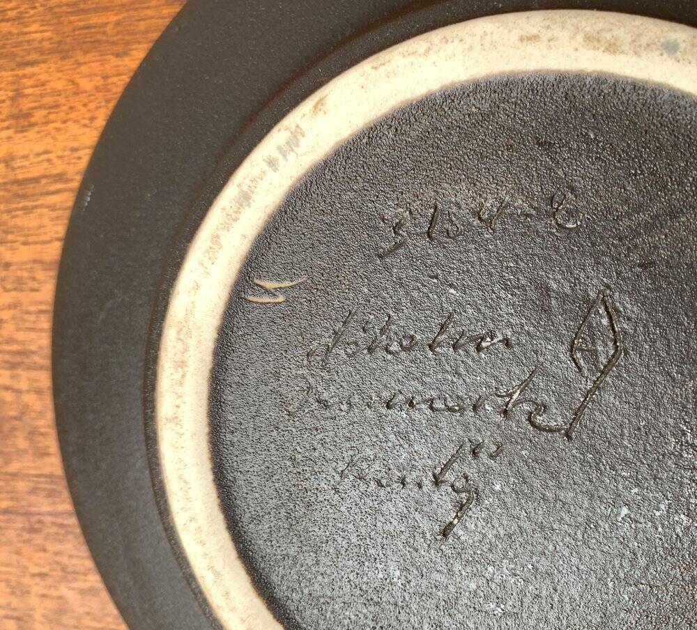 Danish ceramic bowl from the mid-century by Søholm, 1960s.