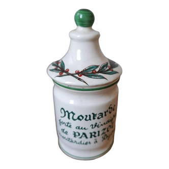 Parizot Dijon mustard pot digoin earthenware