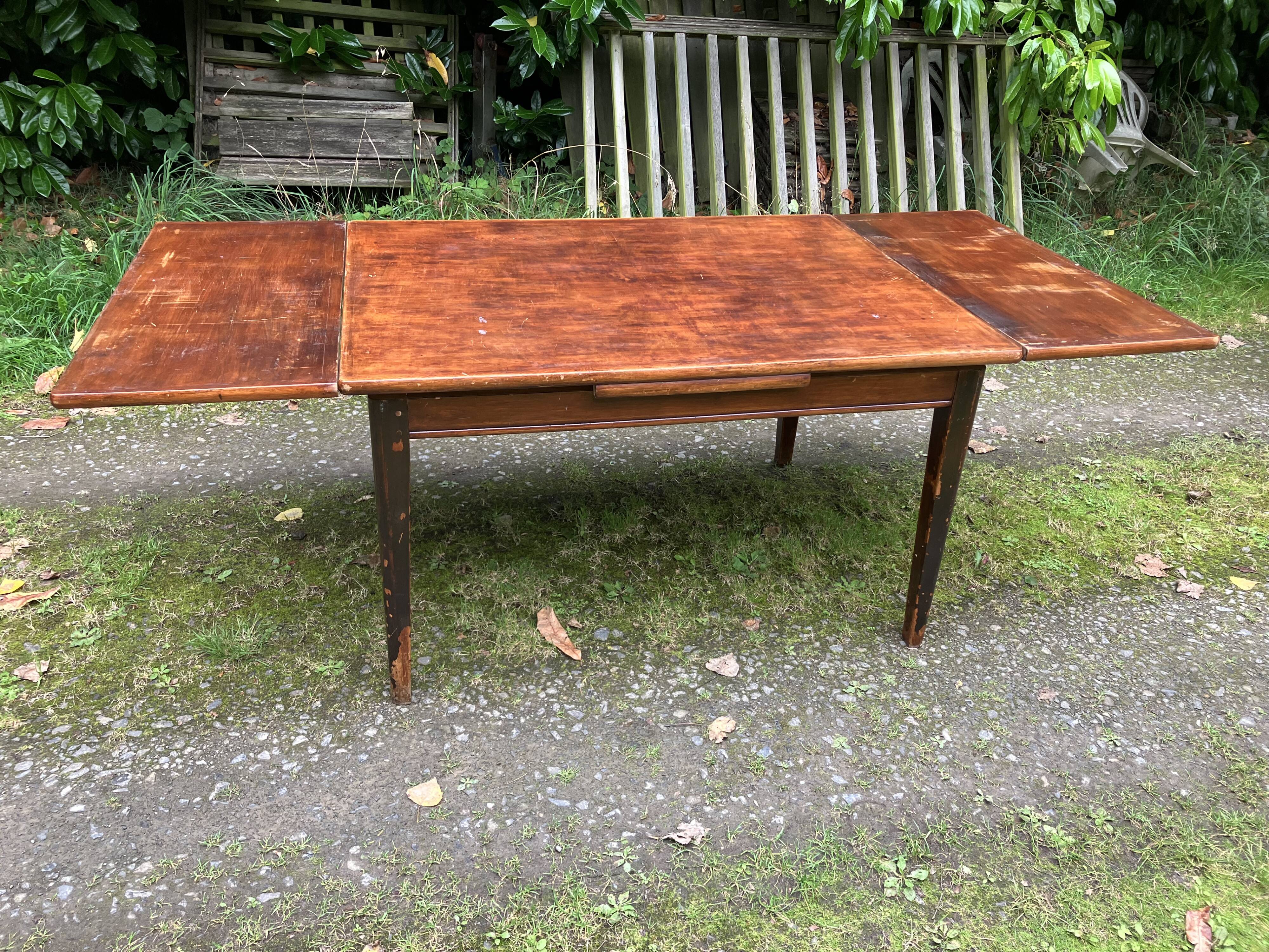 Small farmhouse style table with extensions