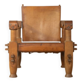 Brutalist Vintage Safari Armchair