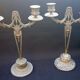 WMF Antique Art Nouveau Candlestick Pair Jugendstil  Germany