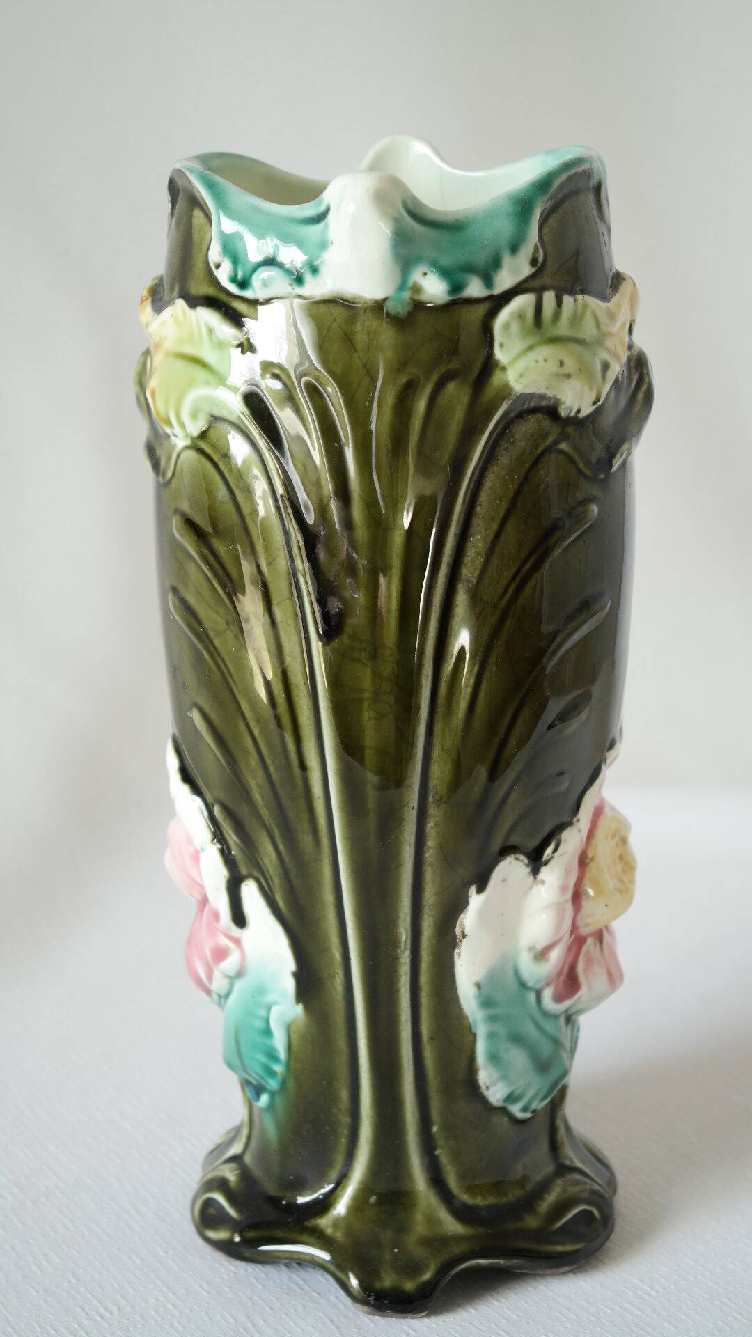 Vase barbotine 1900 GUSTAVE BRUYN