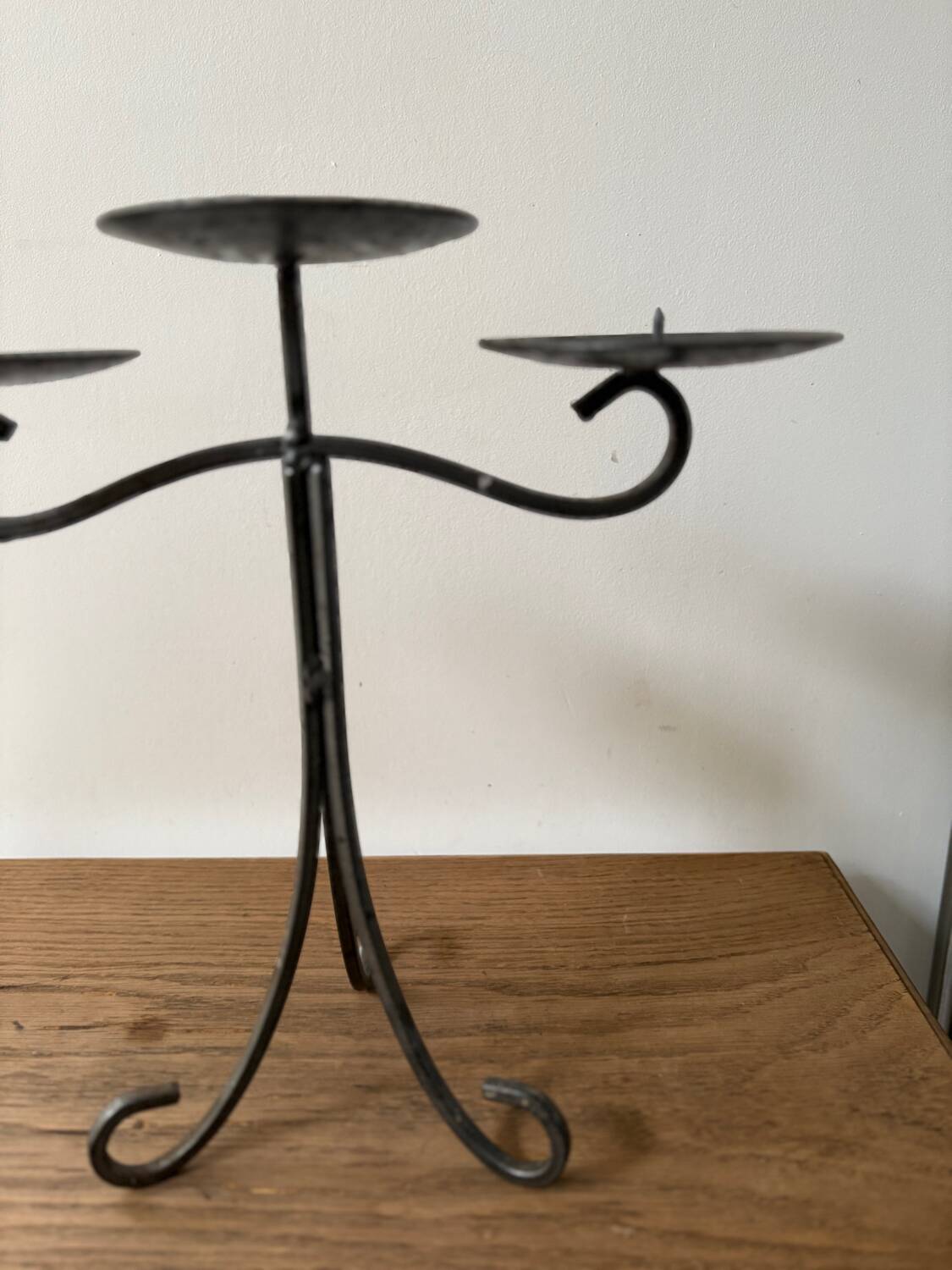 Vintage wrought iron candlestick