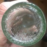 Vase soliflore en verre bullé signé Biot  1960- 1970