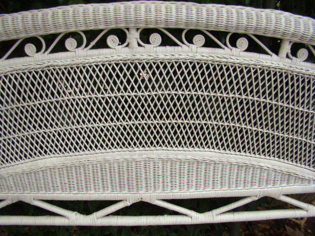 Ancient rattan headboard