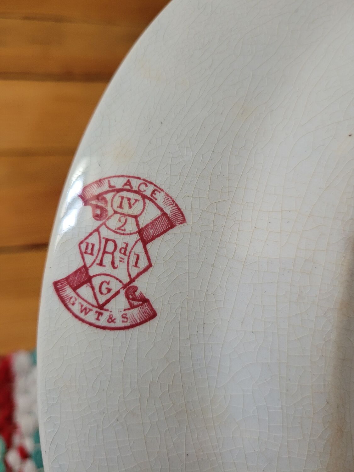 Terre de fer Lace large dinner plate from GWT&S