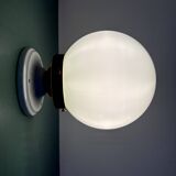 Vintage wall or ceiling light globe in white opaline.