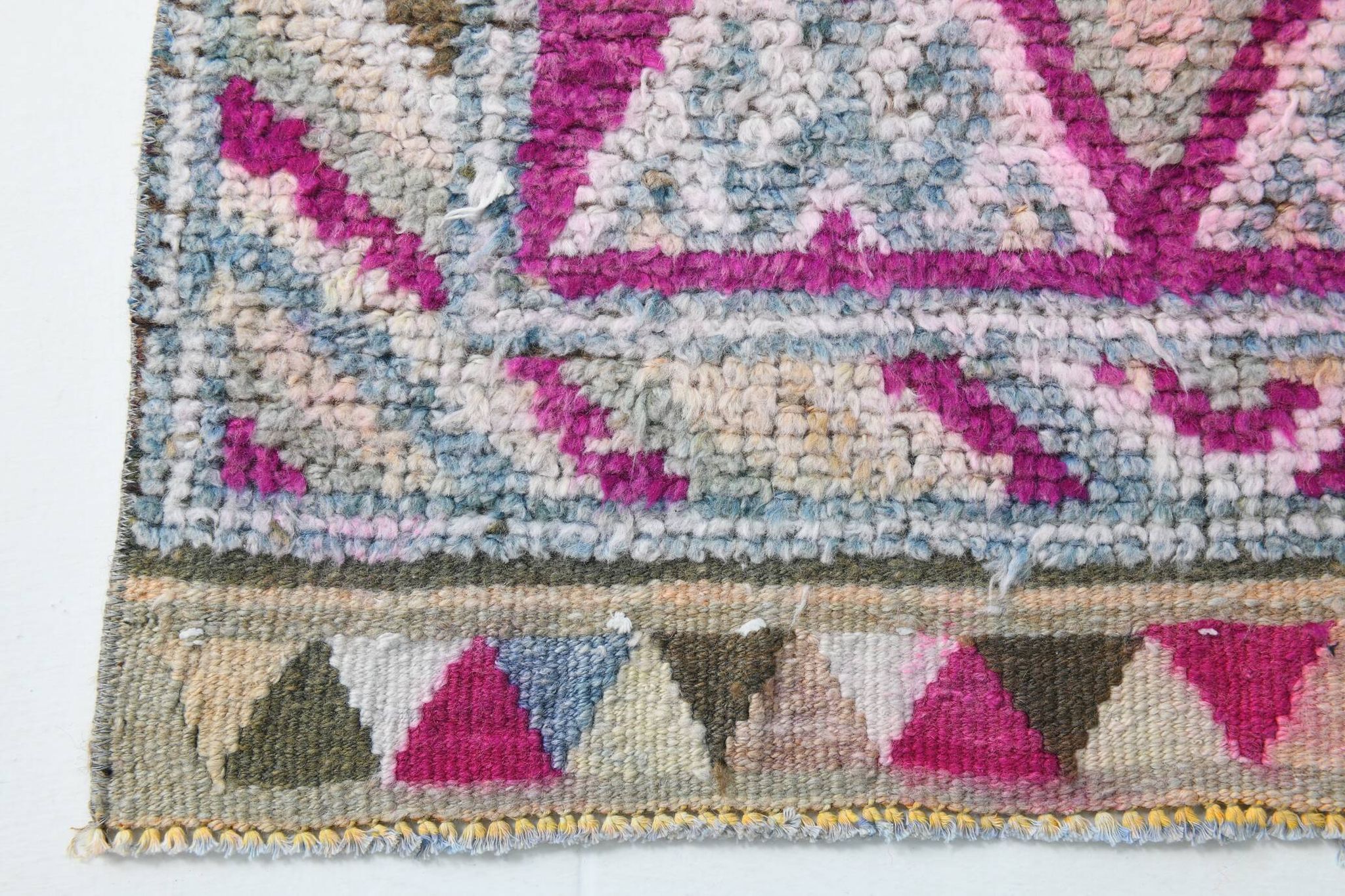 Soft Multicoloe Oushak Runner Rug, 75x397Cm