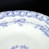 Set of 4 old earthenware plates from CREIL & MONTEREAU with purple vine decoration, 19th century.